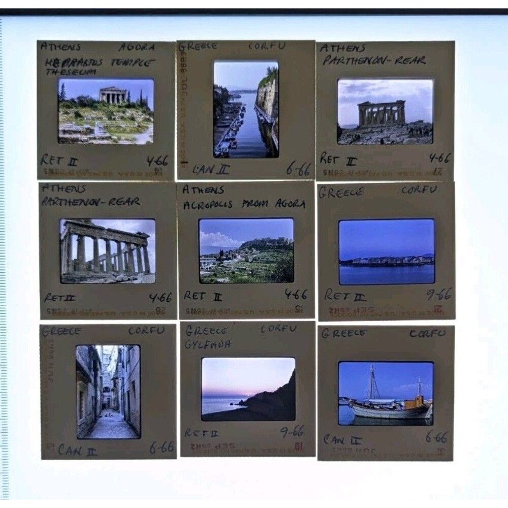 1960s VTG (32) Greece Athens Corfu 35mm Slides Travel Photography Historical